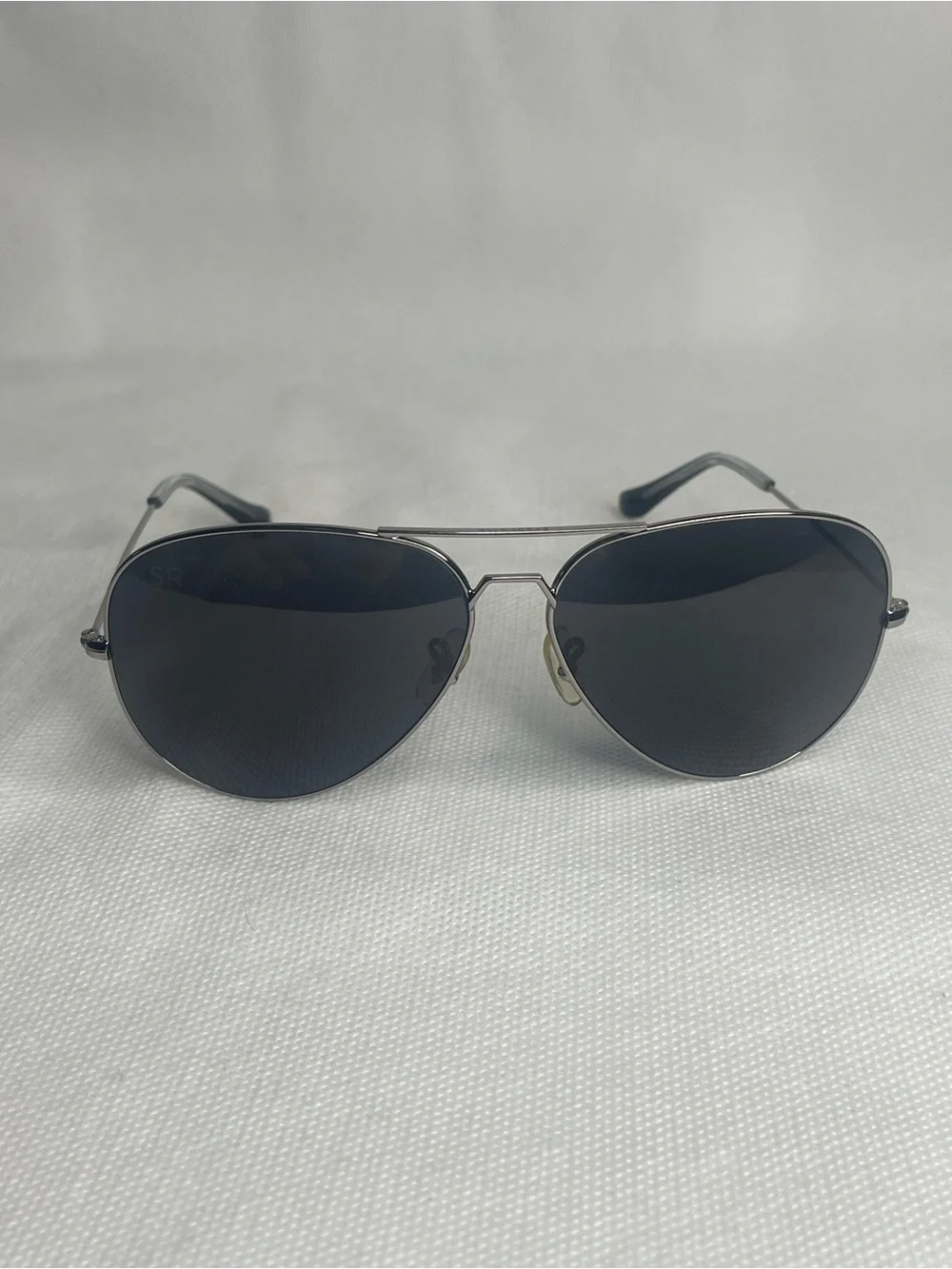 Shady Rays Classic Aviator Polarized Sunglasses Silver Metal Deep Blue Lenses